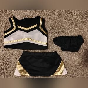 Teddy Mountain UK Black & Gold Cheerleader Outfit. Fits Build A Bear 16” Plush